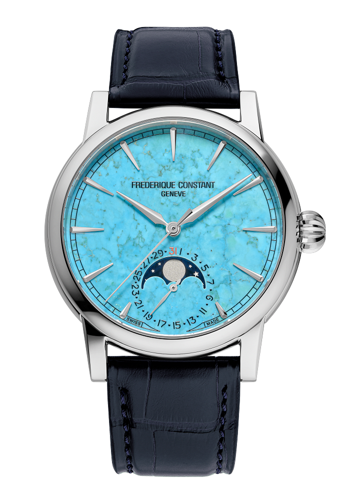 MEN MANUF WR50 SS STRA AQUA